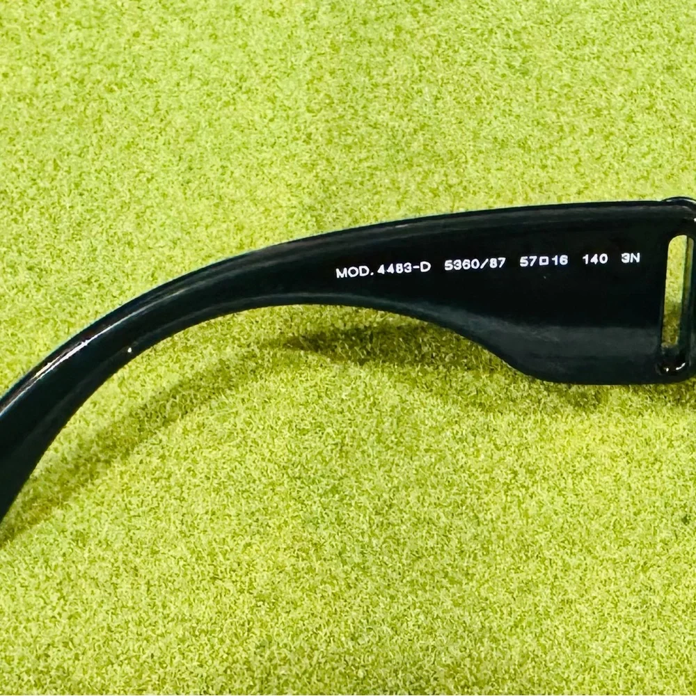 Versace Black Rectangular Sunglasses - Picture 5 of 11